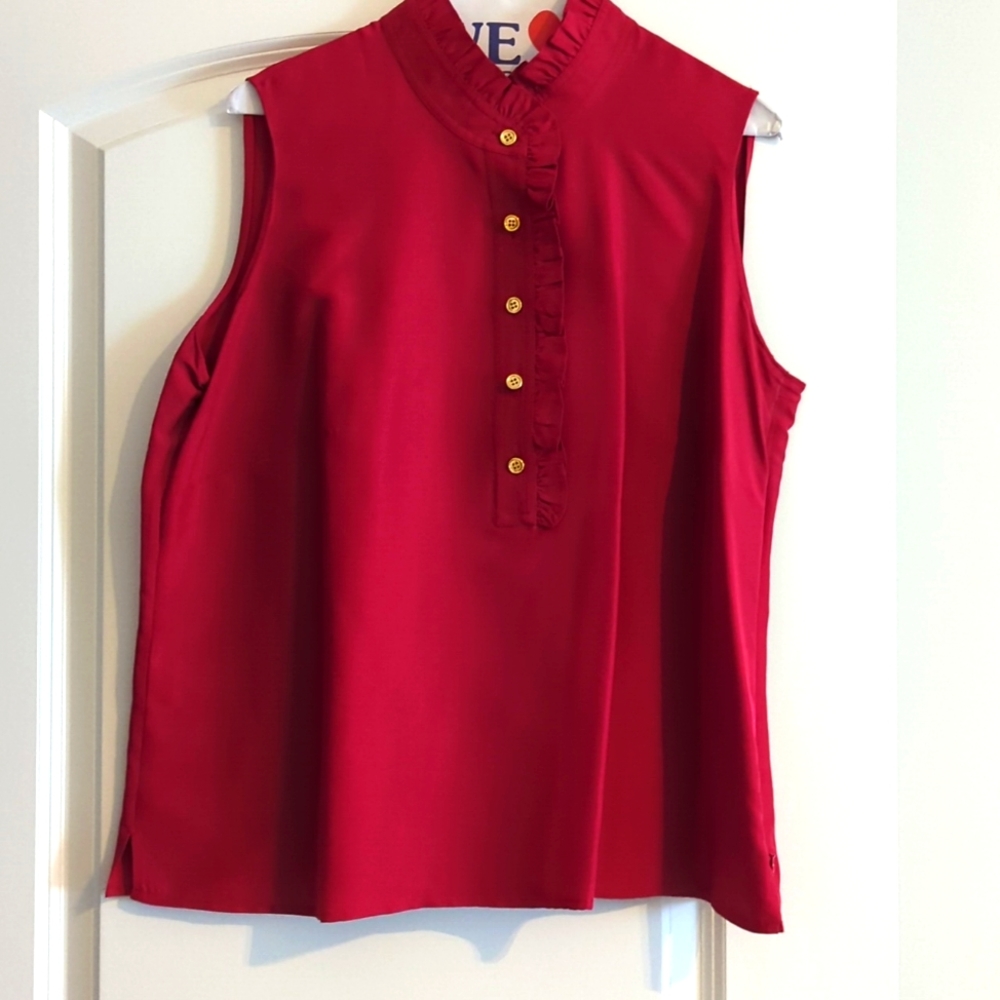 Silk sleeveless blouse